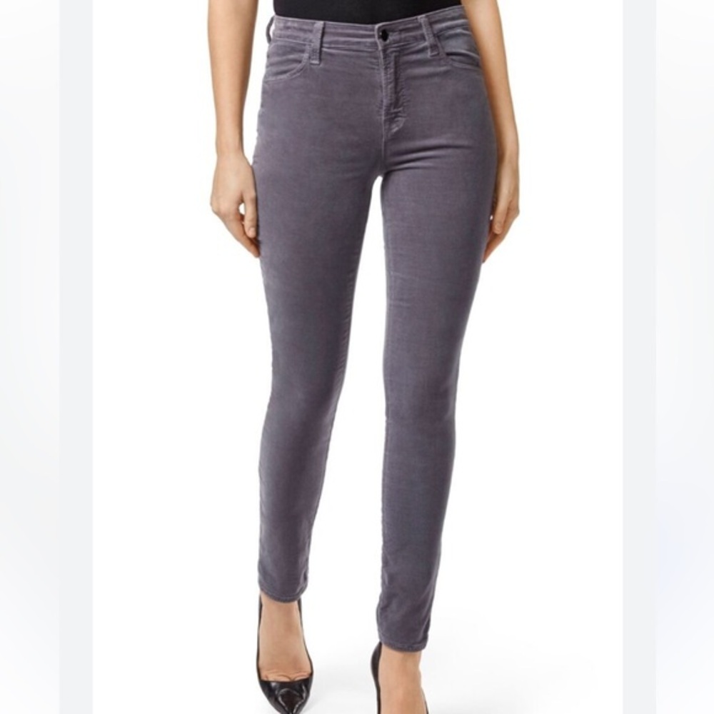 J BRAND WOMEN’S MARIA DARK FILLY VELOUR SKINNY PANT SZ 26